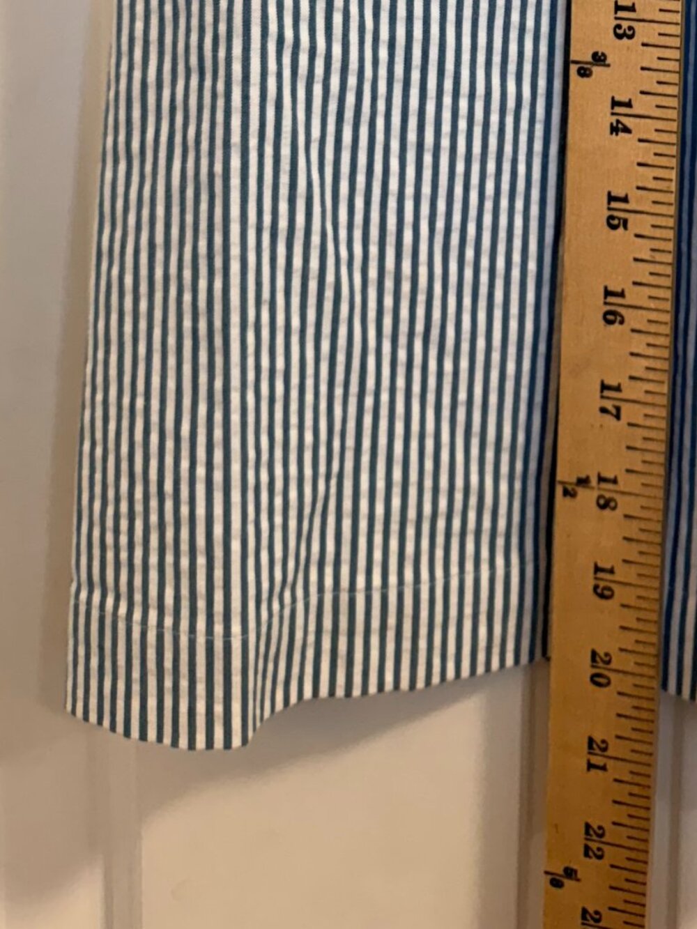 Lacoste Blue White Striped Skirt Size 30 (8/10) Elastic Waist Midi - Picture 6 of 9